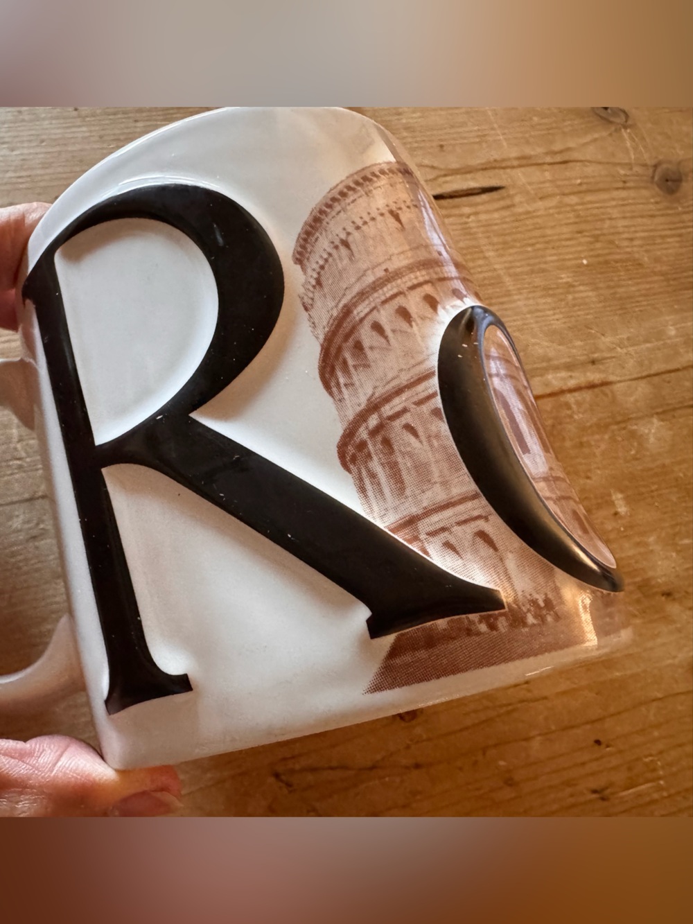 Starbucks Roma White Ceramic Mug with Black Logo - White